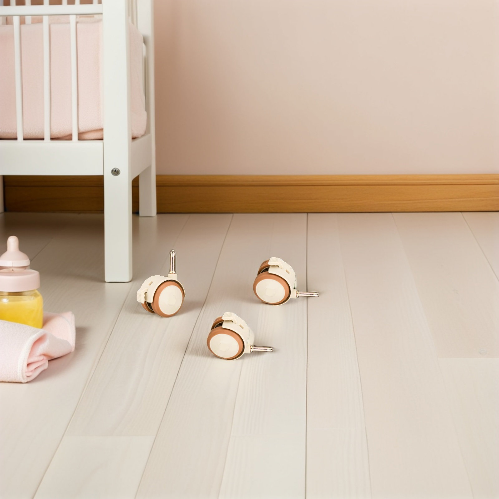 Baby Nursery Cart - Juego de 4 Ruedas de Goma