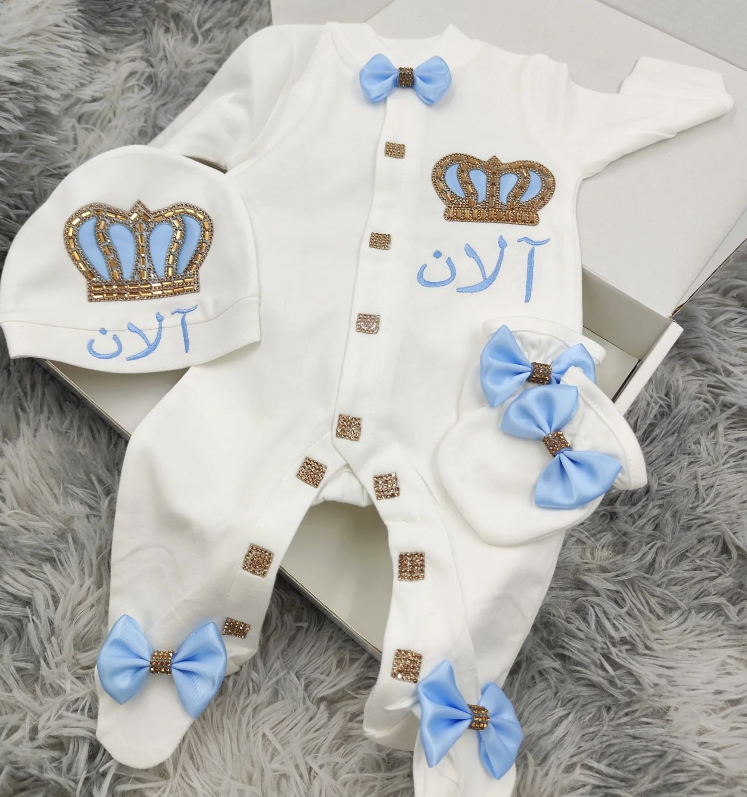 Baby Nursery Outfits - Dollbling corona nacarada Onederful Boho guardería