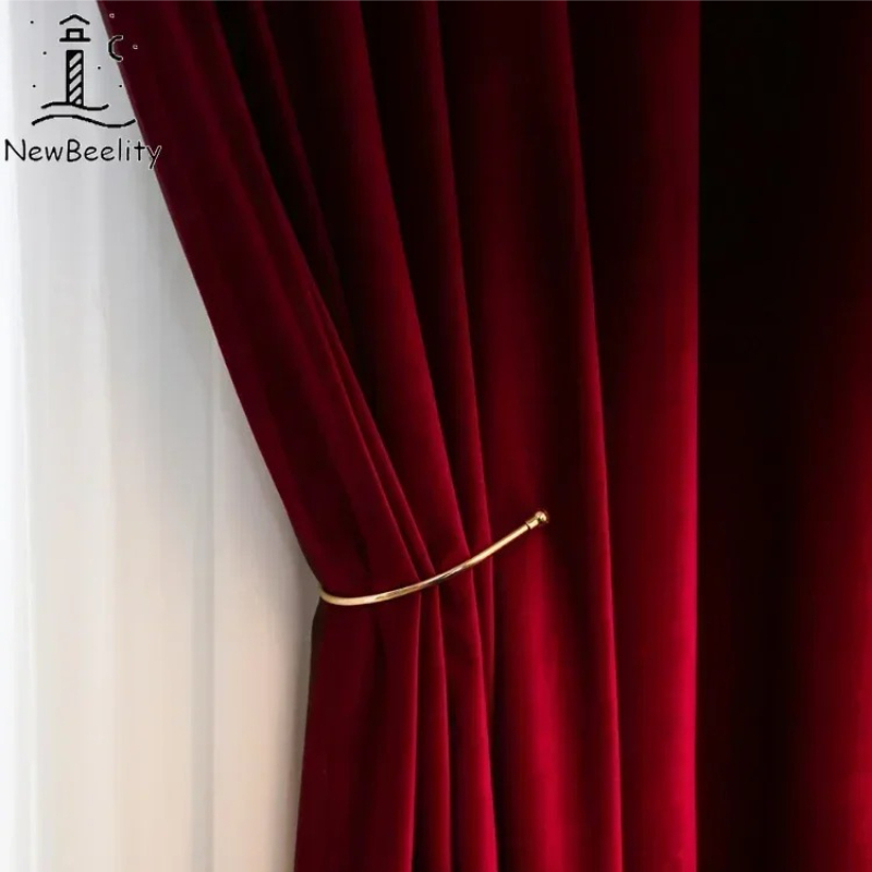 Blackout Curtain Nursery - Cortinas nórdicas modernas de terciopelo de