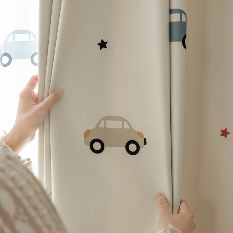 Blackout Curtain Nursery - Cortinas opacas con estampado de dibujos