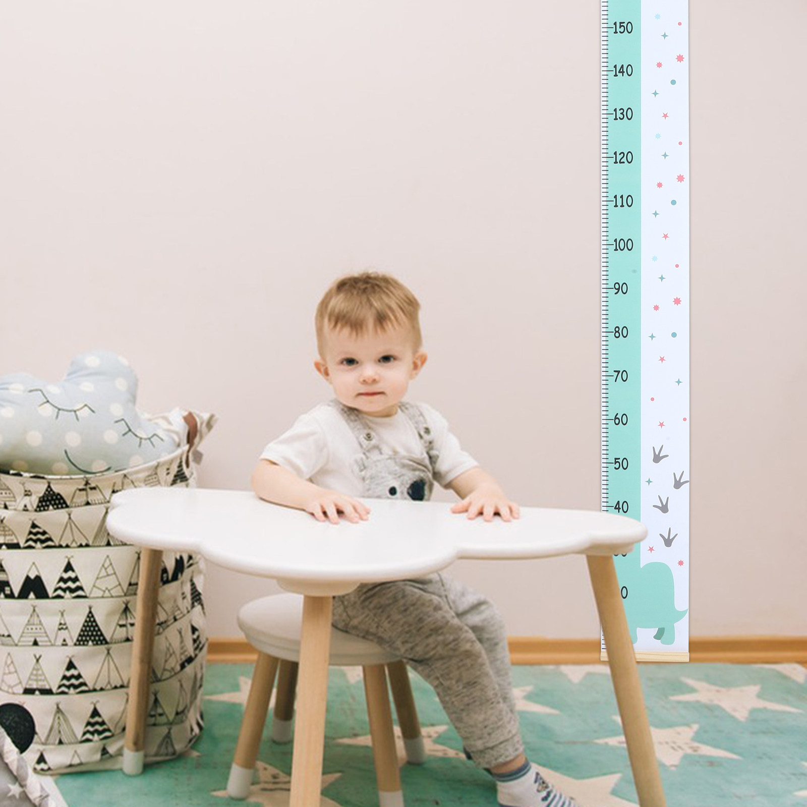Baby Nursery Hanging Decor - Tabla de Crecimiento Infantil para Colgar