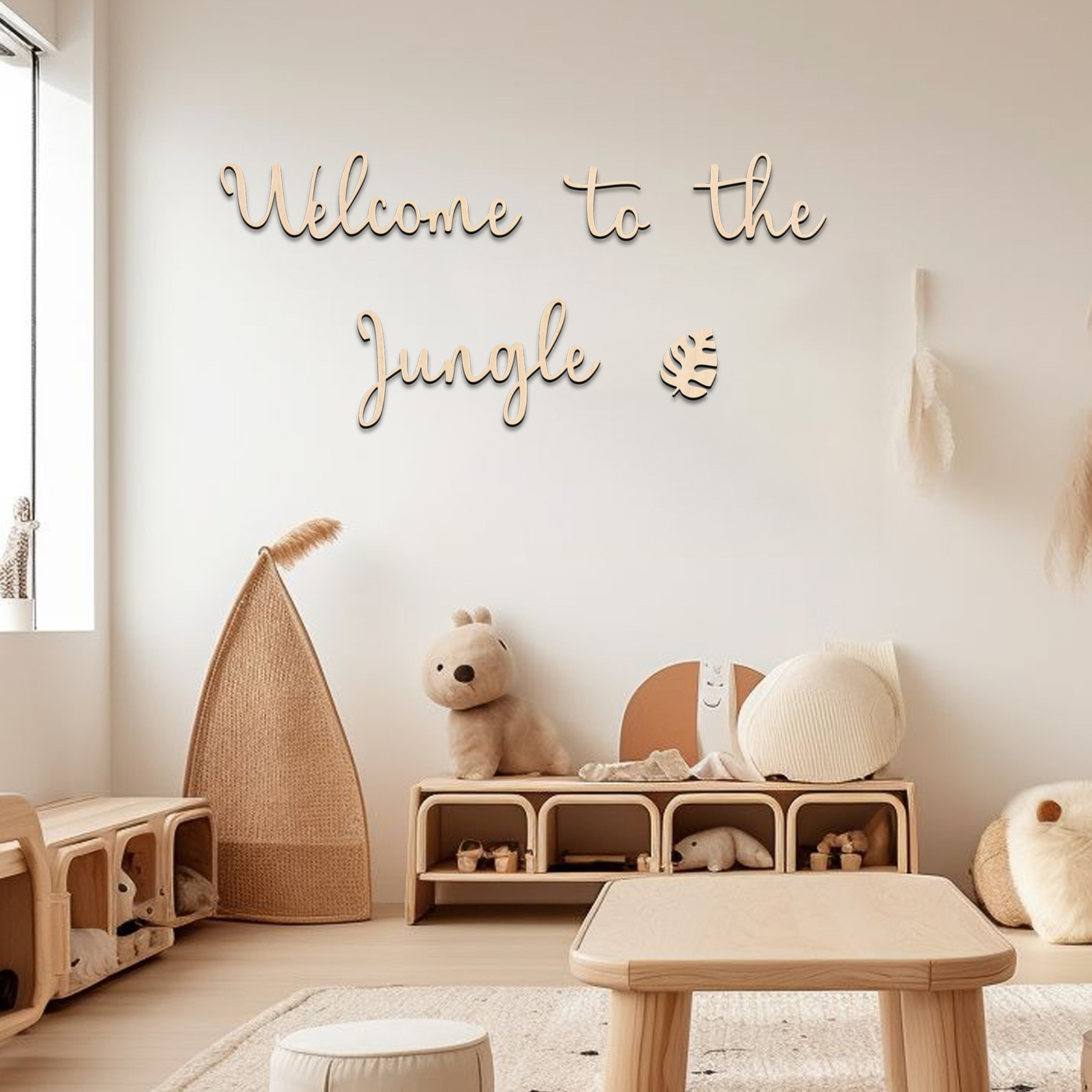 Baby Nursery Letters - Letrero de madera de bienvenida a