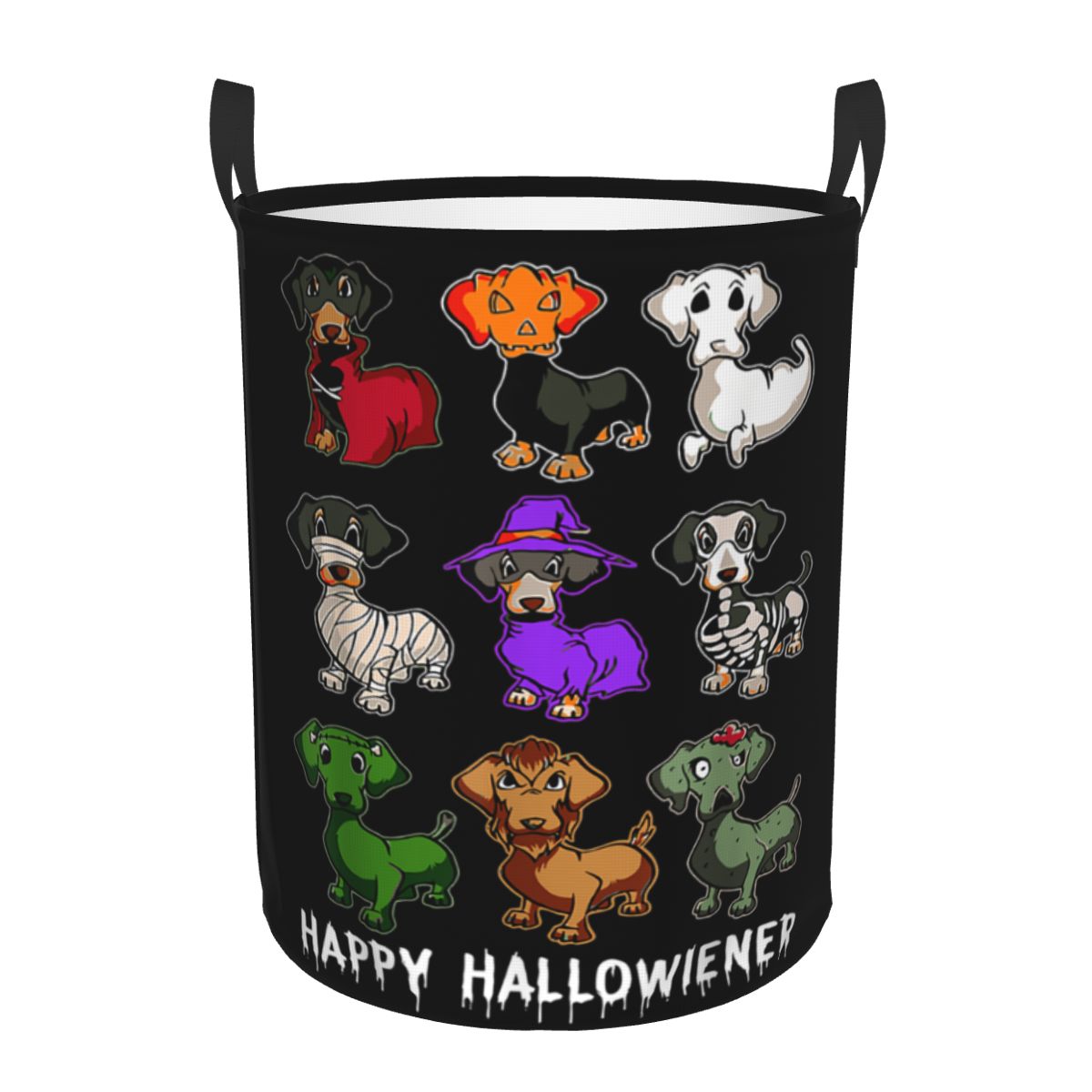 Baby Nursery Hamper - Happy Hallowiener divertido perro salchicha Halloween