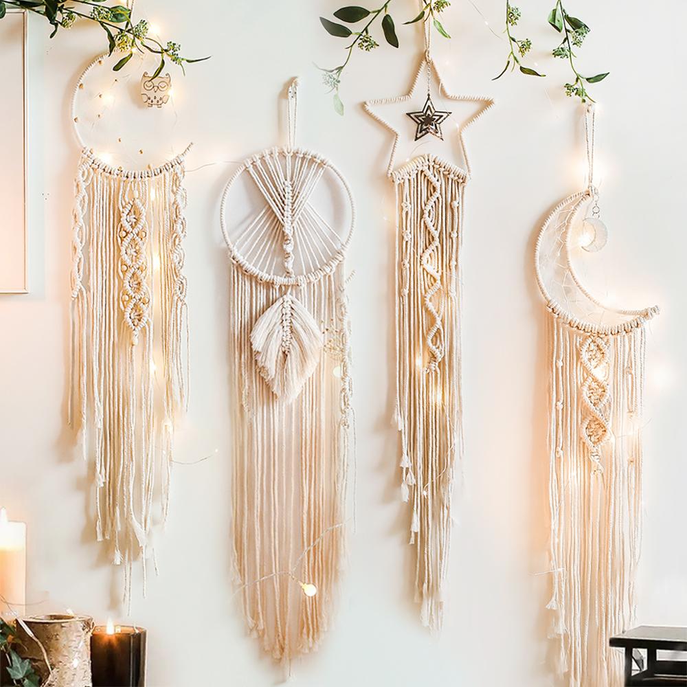 Baby Nursery Hanging Decor - Atrapasueños de macramé, decoración bohemia para
