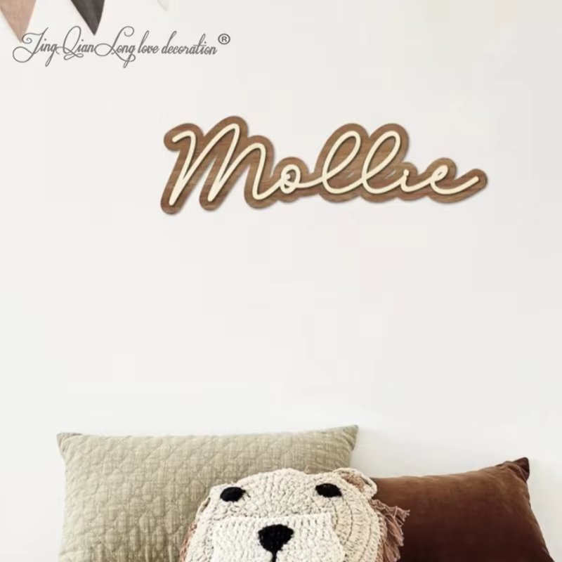 Baby Nursery Letters - Letrero de madera personalizado con nombre