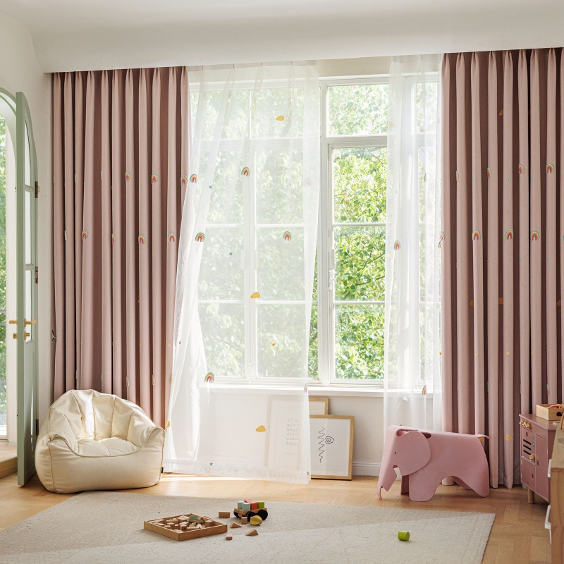 Cortinas coloridas de chenilla - Blackout Curtain Nursery reseña y precio