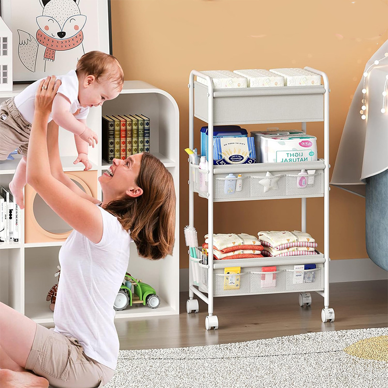 Carrito de pañales rodante de  - Baby Nursery Cart reseña y precio