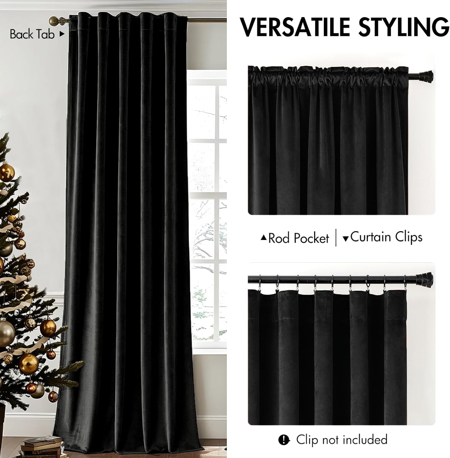 Cortinas de terciopelo negro d - Blackout Curtain Nursery reseña y precio