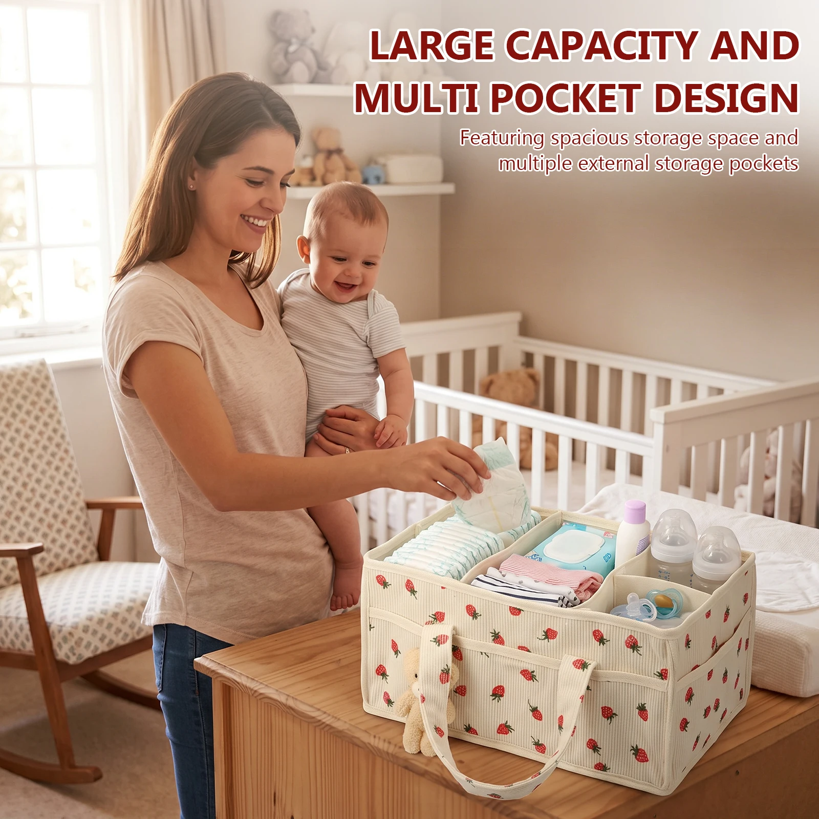 Cesta Organizadora de Toallita - Baby Nursery Organiser reseña y precio