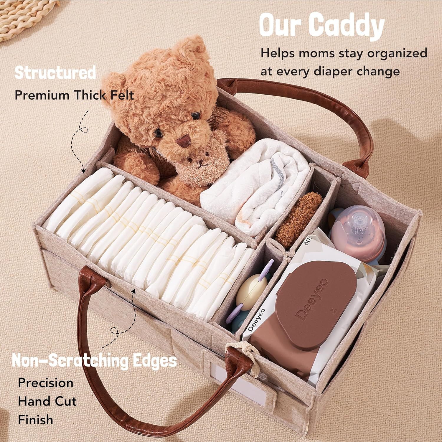 Cesta Organizadora de Fieltro  - Baby Nursery Organiser reseña y precio
