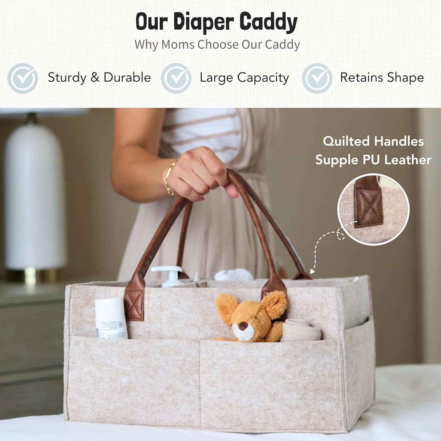 Cesta Organizadora de Fieltro  - Baby Nursery Organiser reseña y precio