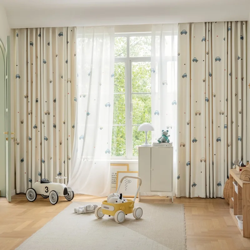 Cortinas opacas con estampado  - Blackout Curtain Nursery reseña y precio