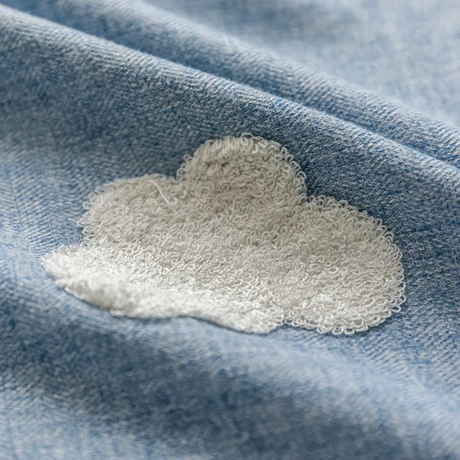 Cortina azul de nube bordada,  - Blackout Curtain Nursery reseña y precio