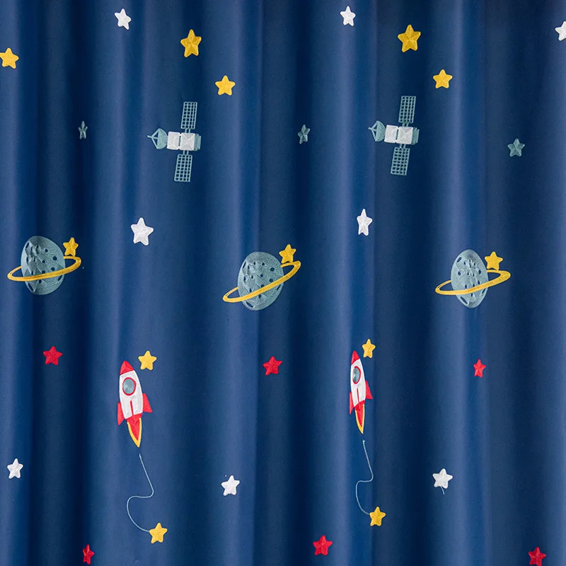 Cortinas opacas de nave espaci - Blackout Curtain Nursery reseña y precio