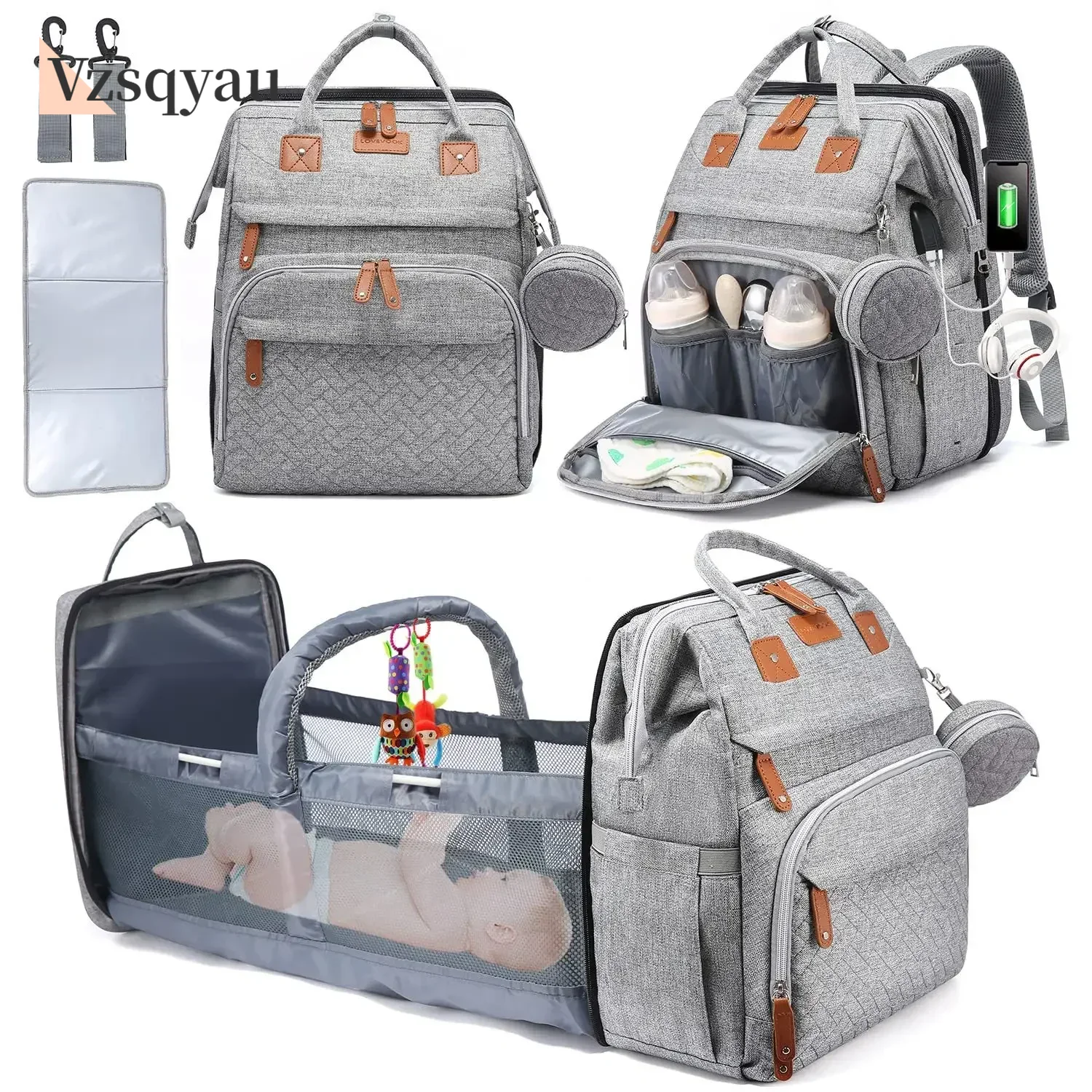 Nuevas bolsas para cambiar pañ - Baby Nursery Hamper reseña y precio