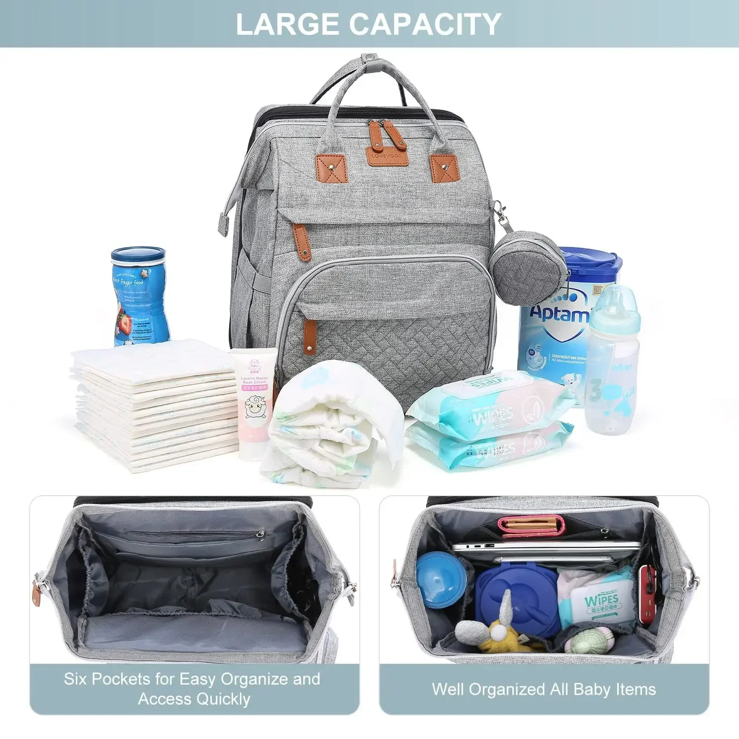 Nuevas bolsas para cambiar pañ - Baby Nursery Hamper reseña y precio