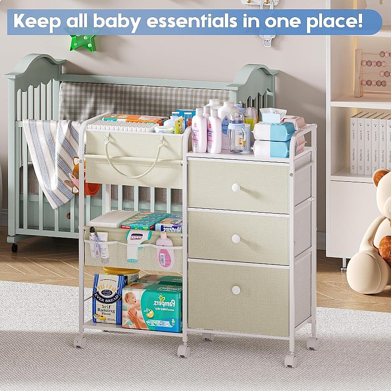 Carrito Organizador de Pañales - Baby Nursery Cart reseña y precio