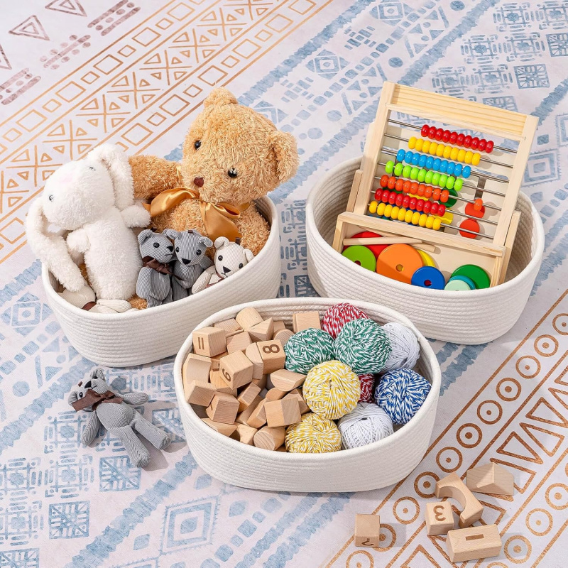 Cestas de almacenamiento tejid - Baby Nursery Closet Organization reseña y precio