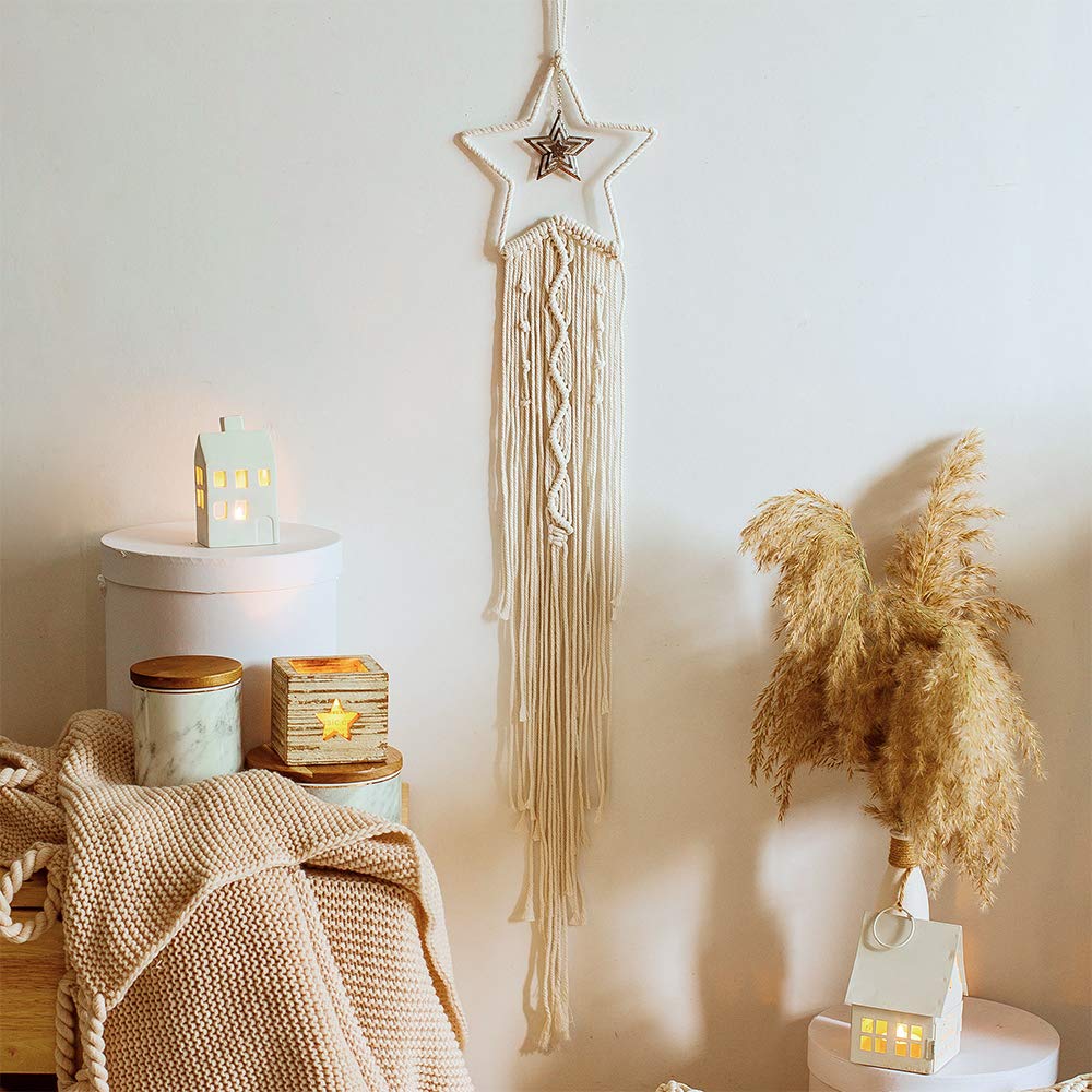 Atrapasueños de macramé, decor - Baby Nursery Hanging Decor reseña y precio