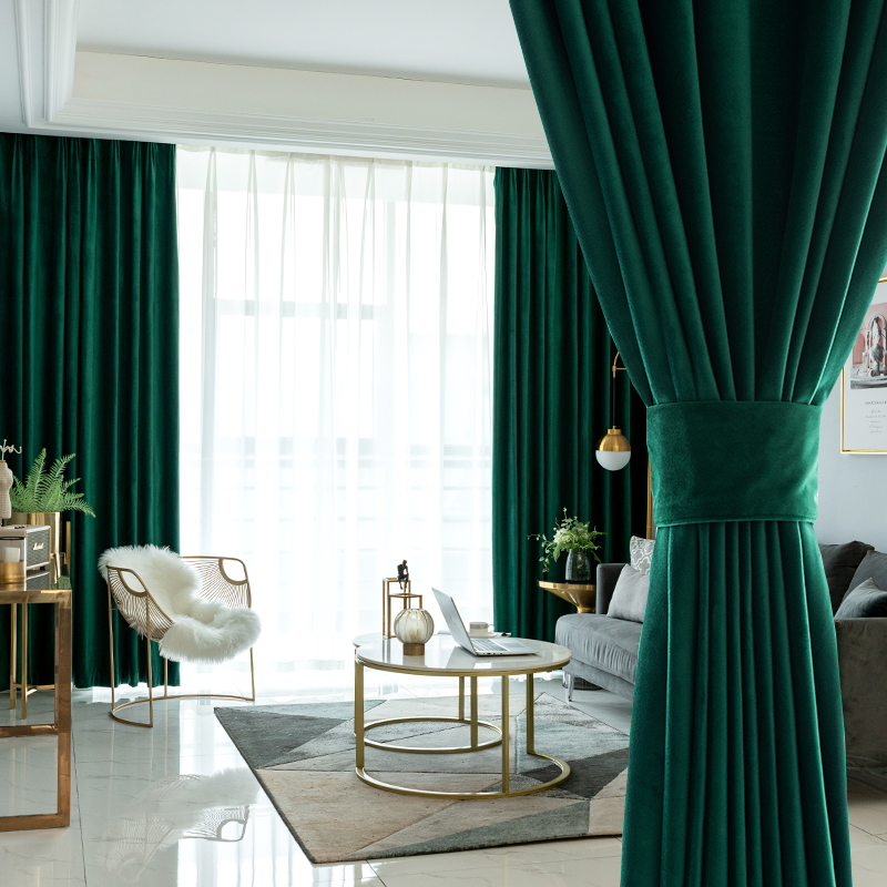 Cortinas de Terciopelo Verde O - Blackout Curtain Nursery reseña y precio